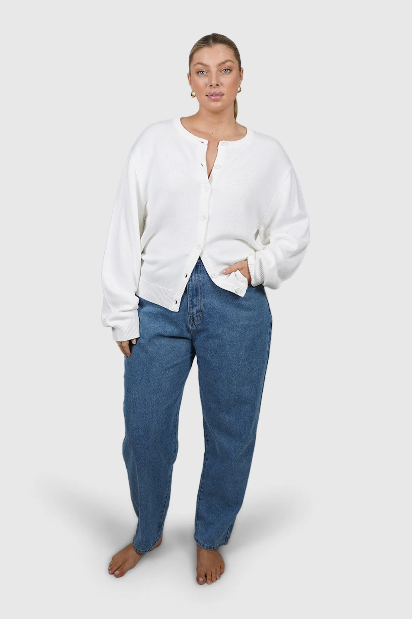 WILLOW KNIT CARDIGAN WHITE sold by FAYT The Label product image thumbnail 4