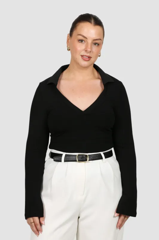 ZITA RIB TOP BLACK sold by FAYT The Label