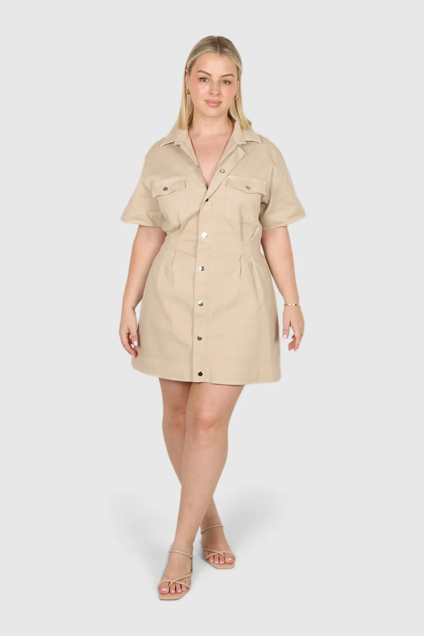 SAVEIRA DENIM DRESS STONE sold by FAYT The Label product image thumbnail 2