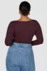 SCOOP NECK BODYSUIT DEEP PLUM sold by FAYT The Label