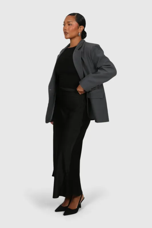 BIANCA SLIP MIDI SKIRT BLACK sold by FAYT The Label