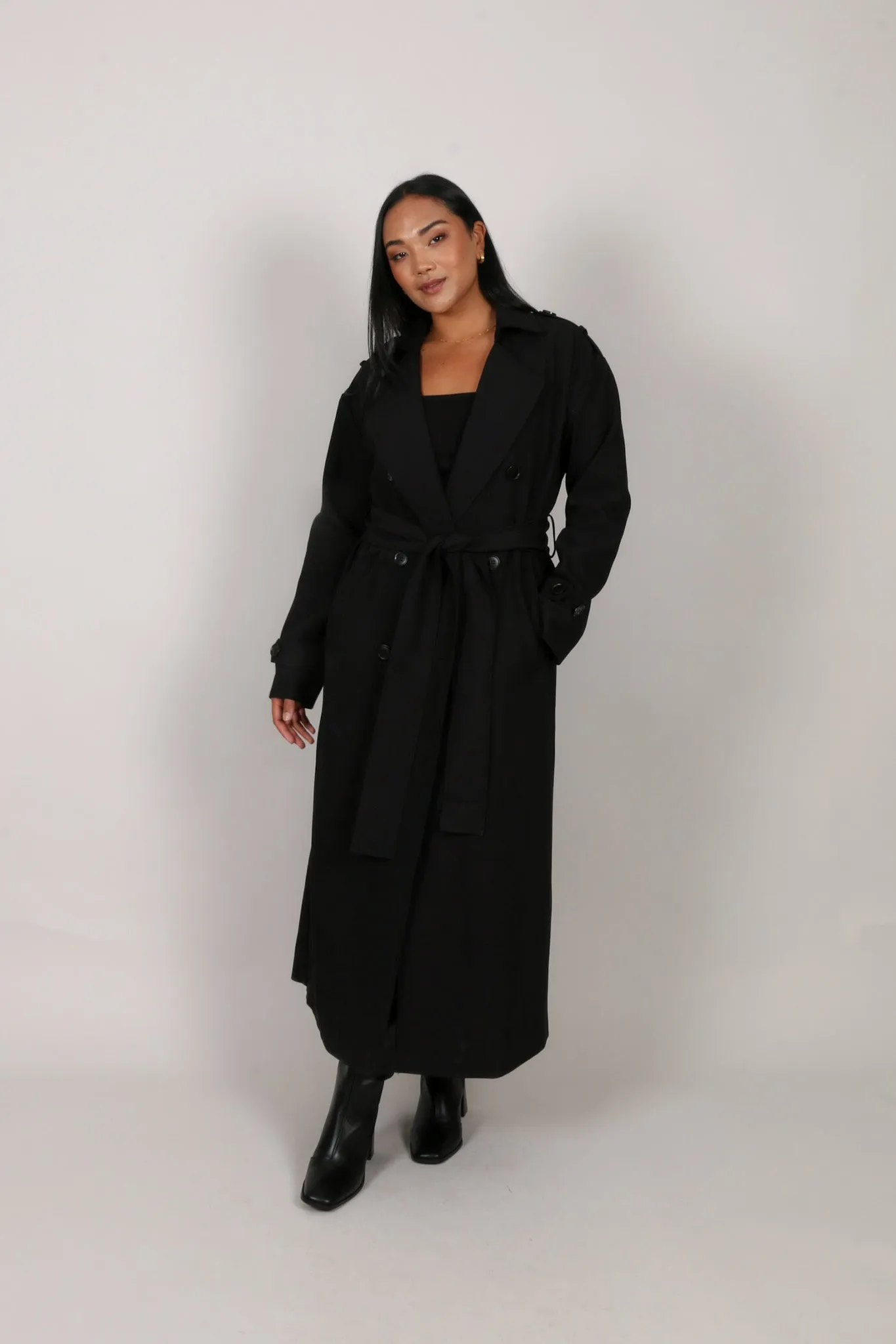 HENDRIX TRENCH COAT BLACK sold by FAYT The Label product image thumbnail 5