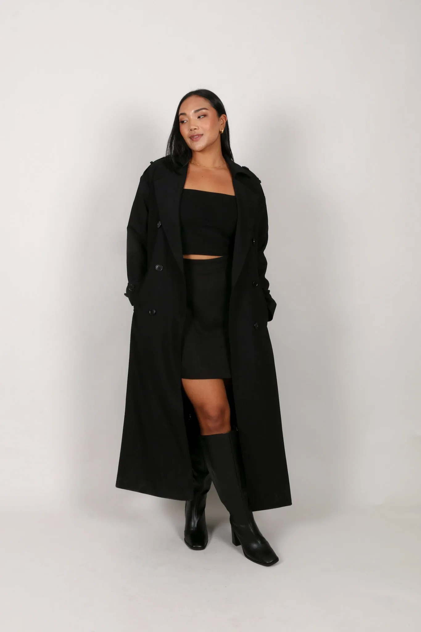 HENDRIX TRENCH COAT BLACK sold by FAYT The Label product image thumbnail 2