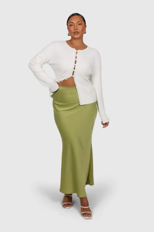 BIANCA SLIP MIDI SKIRT KIWI sold by FAYT The Label