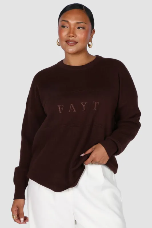 FAYT KNIT SWEATER CHOCOLATE sold by FAYT The Label