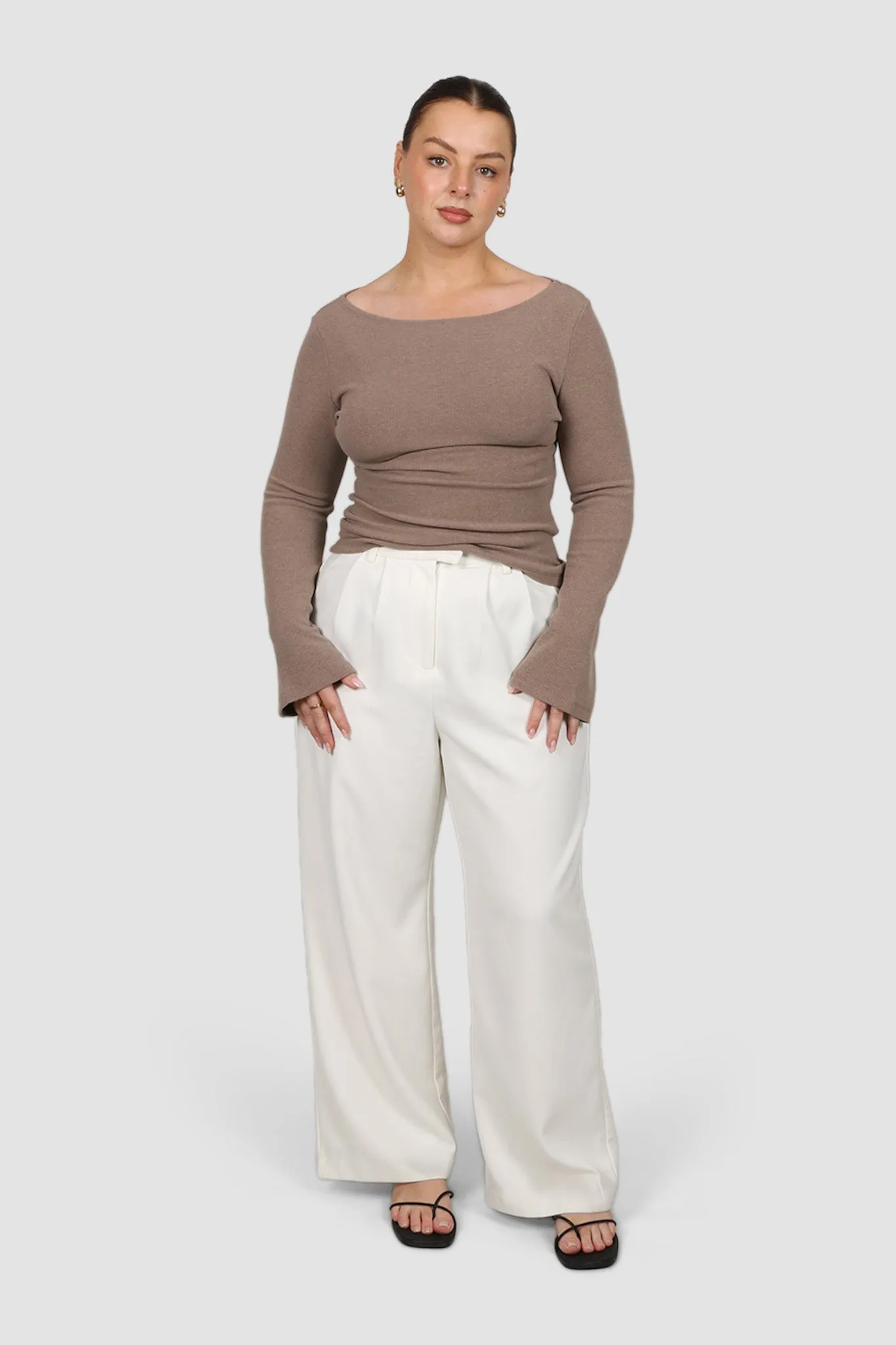 DAKOTA RIBBED TOP MOCHA sold by FAYT The Label product image thumbnail 4