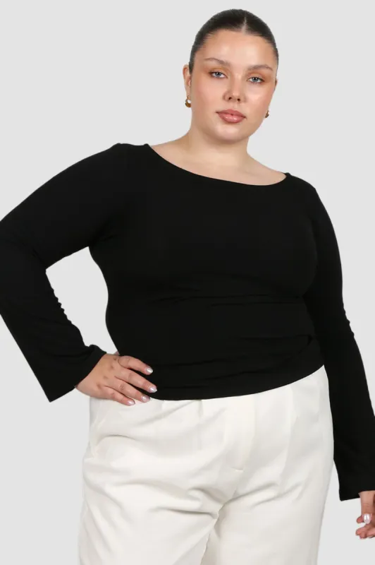 DAKOTA RIBBED TOP BLACK sold by FAYT The Label