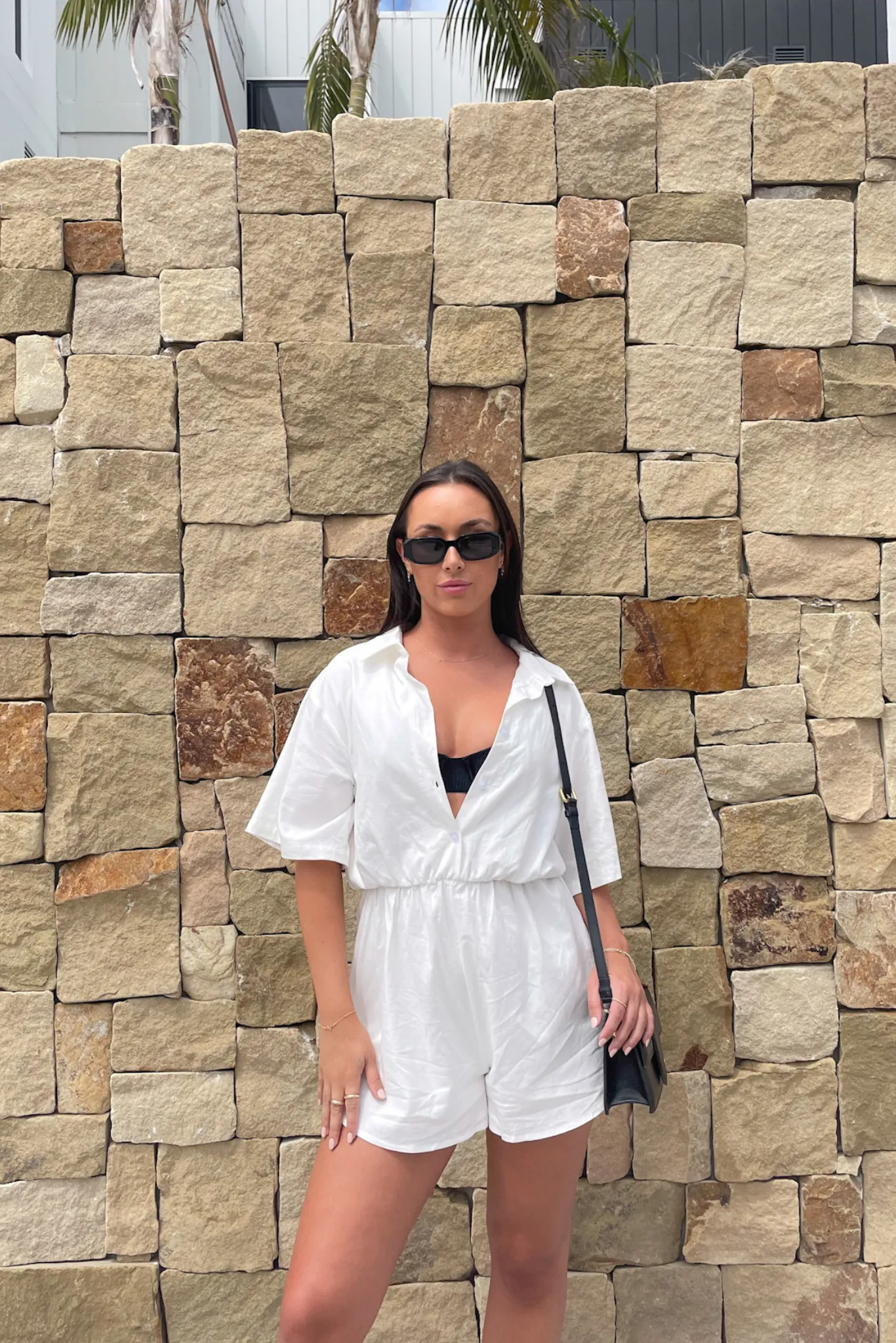 ZEPHYR LINEN PLAYSUIT WHITE sold by FAYT The Label product image thumbnail 3