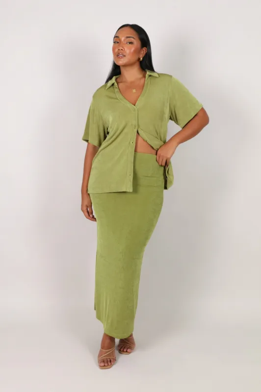 SOLA SKIRT OLIVE GREEN sold by FAYT The Label