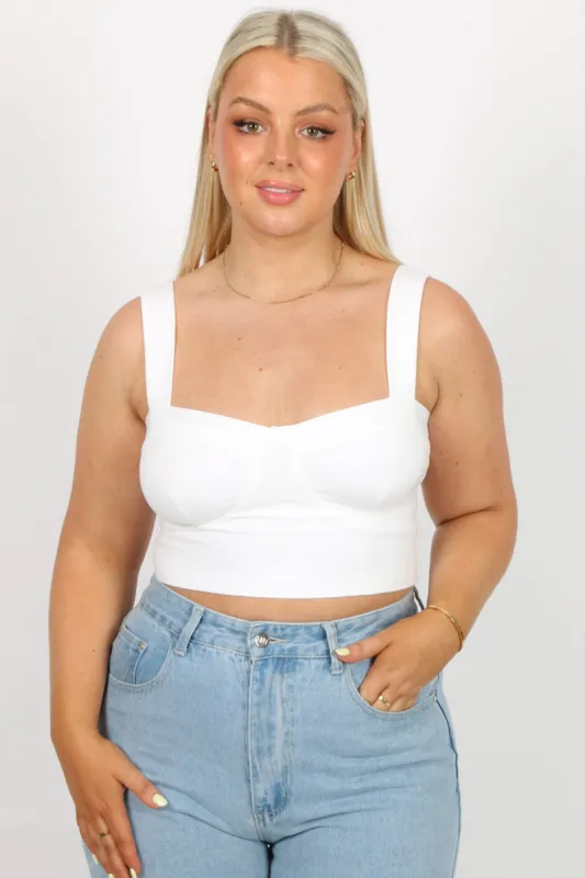 KEEVA TOP WHITE sold by FAYT The Label