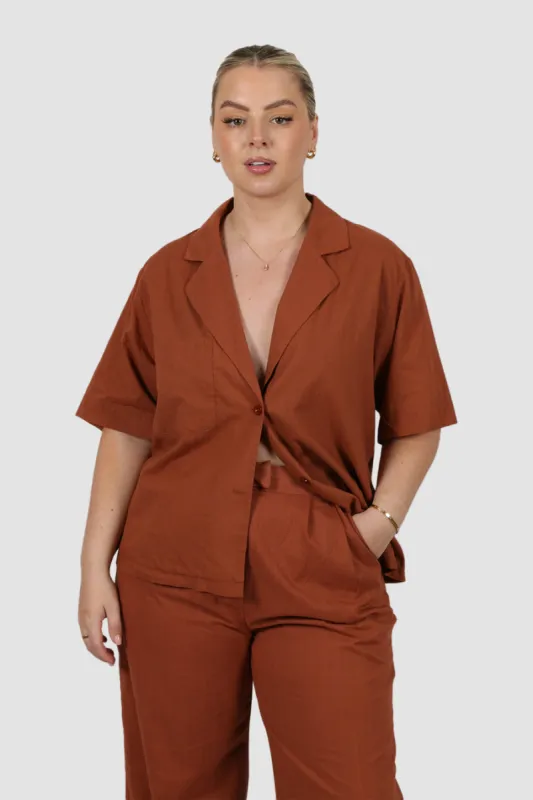 WYLDER SHIRT TERRACOTTA sold by FAYT The Label