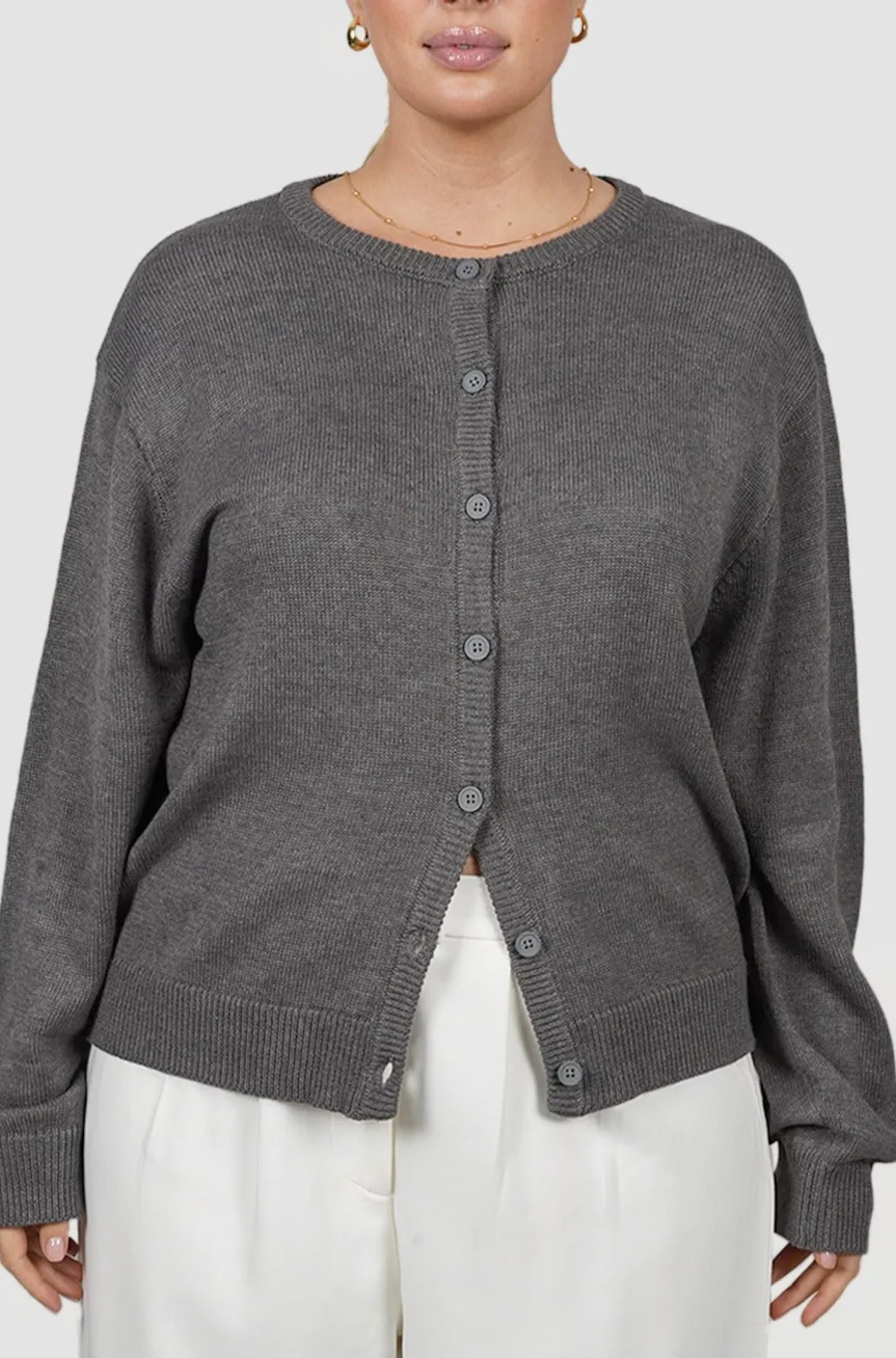 WILLOW KNIT CARDIGAN GREY sold by FAYT The Label product image thumbnail 2
