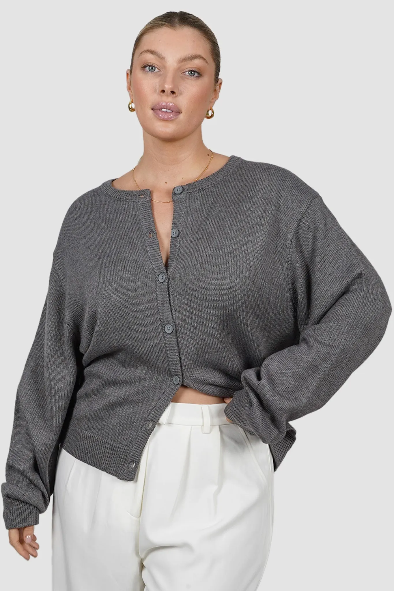 WILLOW KNIT CARDIGAN GREY sold by FAYT The Label