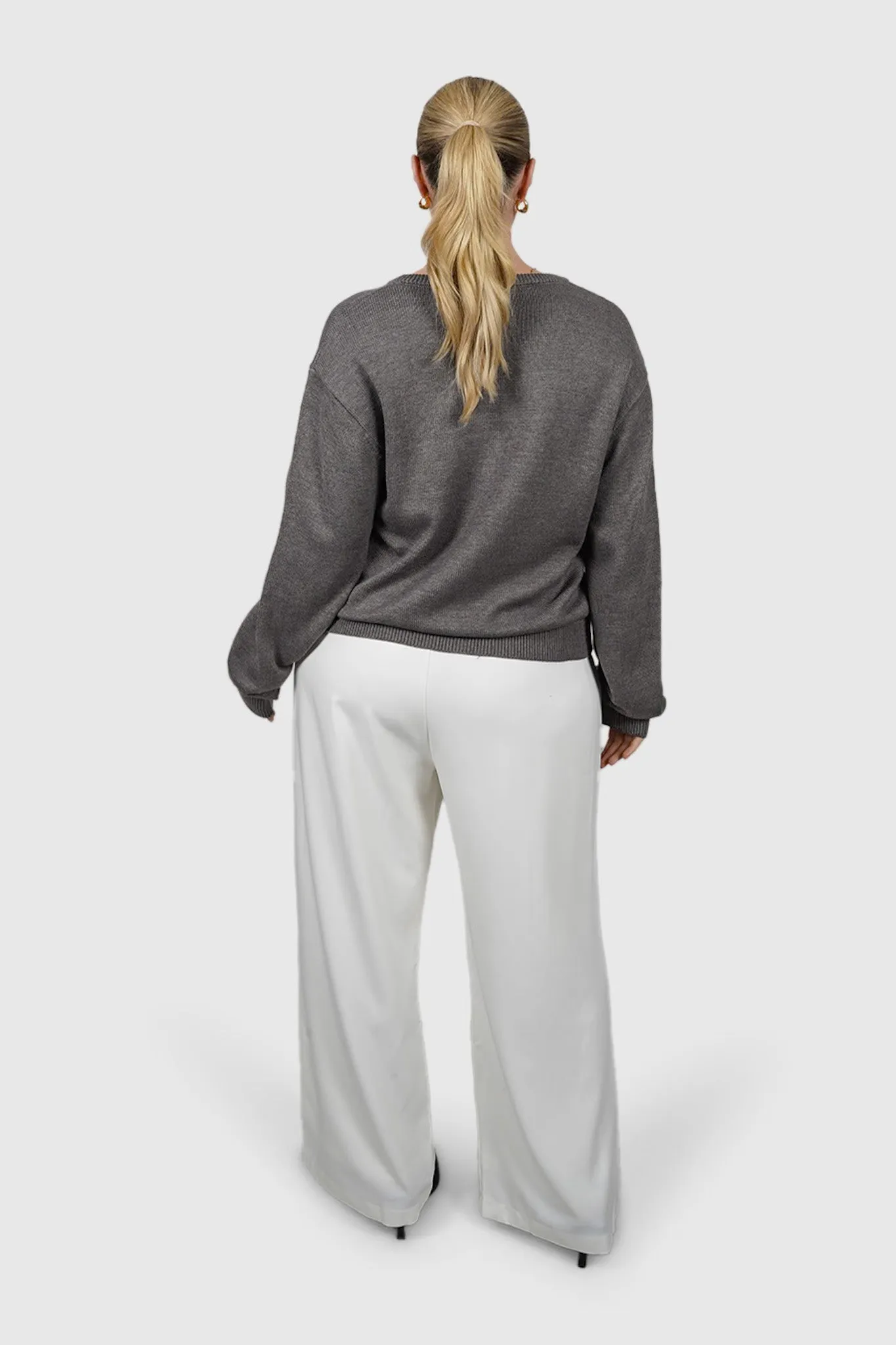 WILLOW KNIT CARDIGAN GREY sold by FAYT The Label product image thumbnail 3