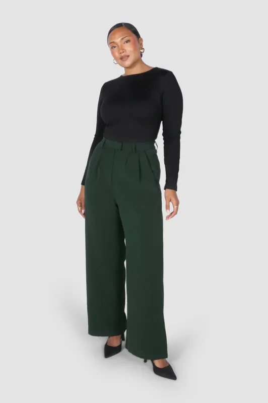 DOWNTOWN PANT DEEP GREEN sold by FAYT The Label