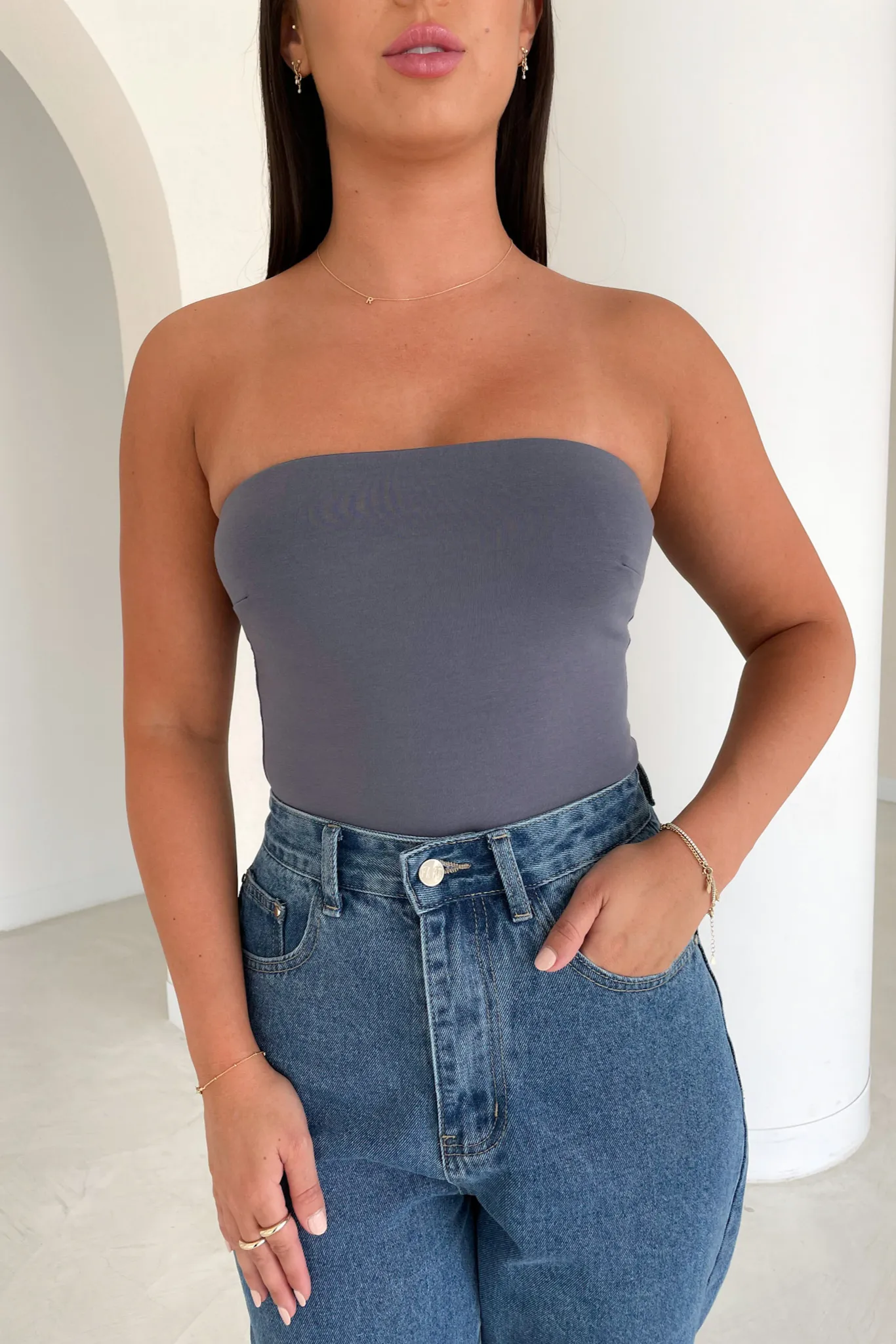 APRIL TOP SLATE sold by FAYT The Label