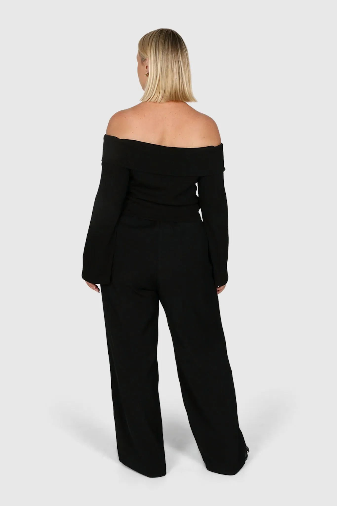 LOWEN OFF SHOULDER TOP BLACK sold by FAYT The Label product image thumbnail 3