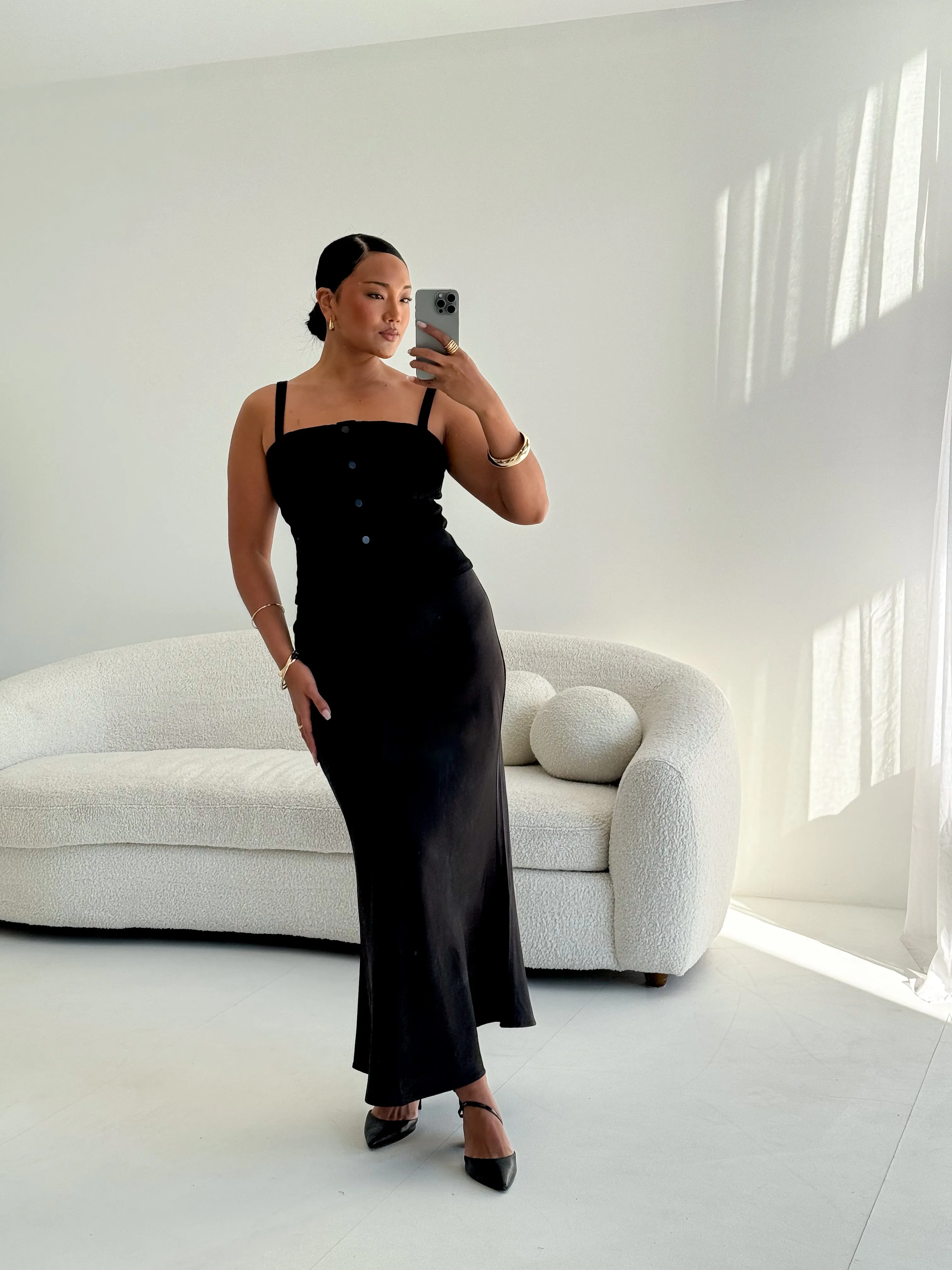 SIREN DENIM TOP BLACK sold by FAYT The Label