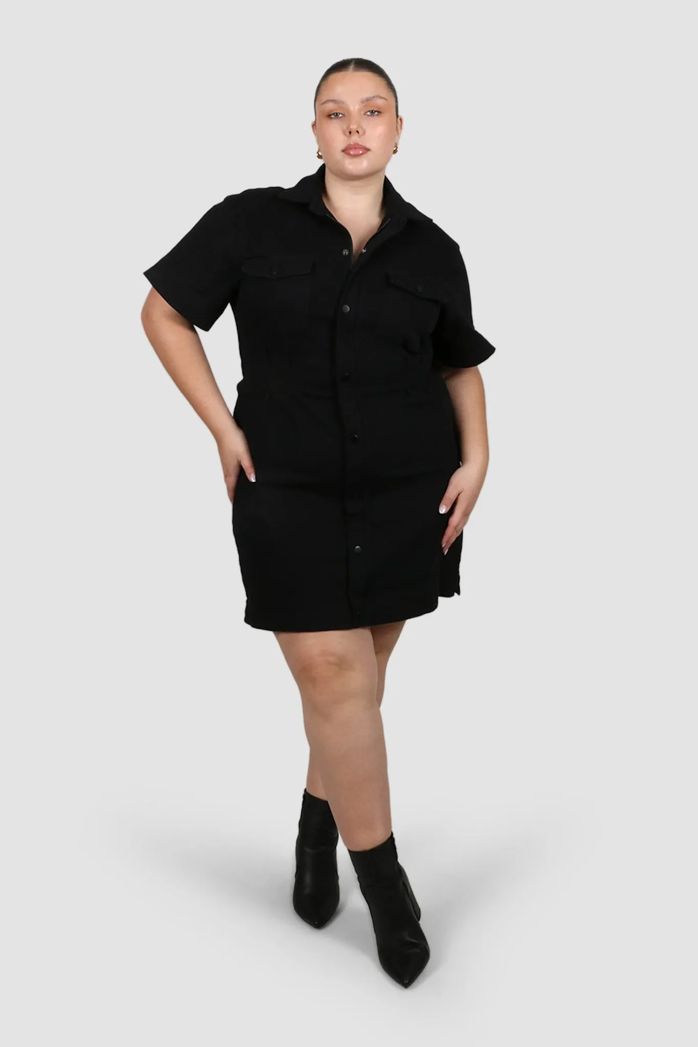 SAVEIRA DENIM DRESS BLACKOUT sold by FAYT The Label product image thumbnail 3