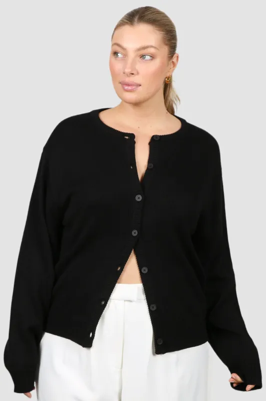 WILLOW KNIT CARDIGAN BLACK sold by FAYT The Label