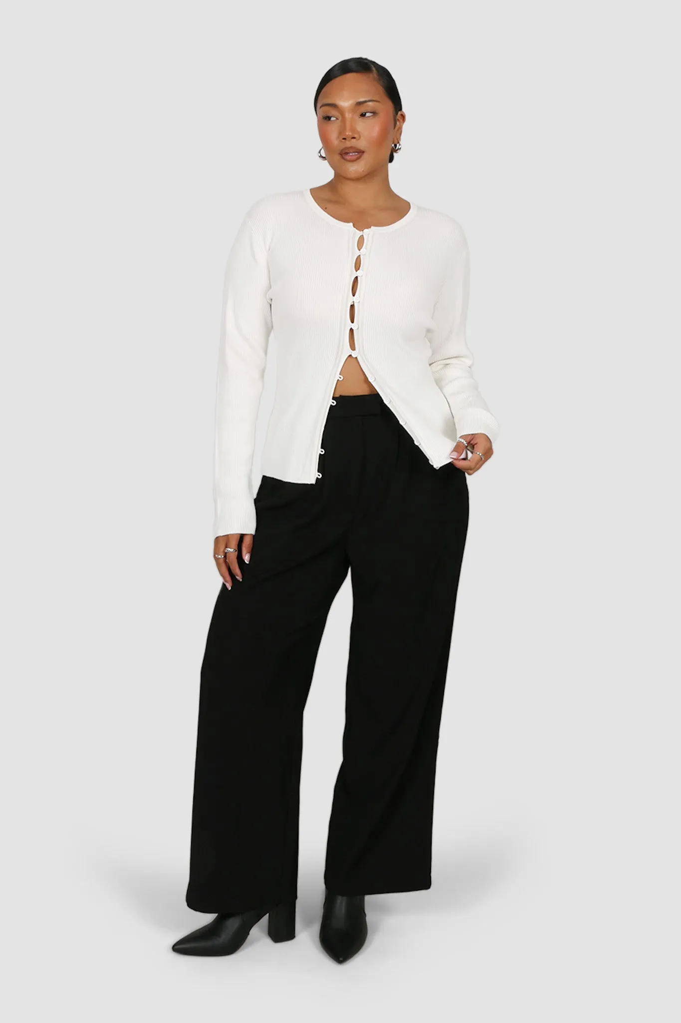 WREN RIB KNIT TOP WHITE sold by FAYT The Label product image thumbnail 3