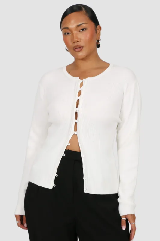 WREN RIB KNIT TOP WHITE made by FAYT The Label
