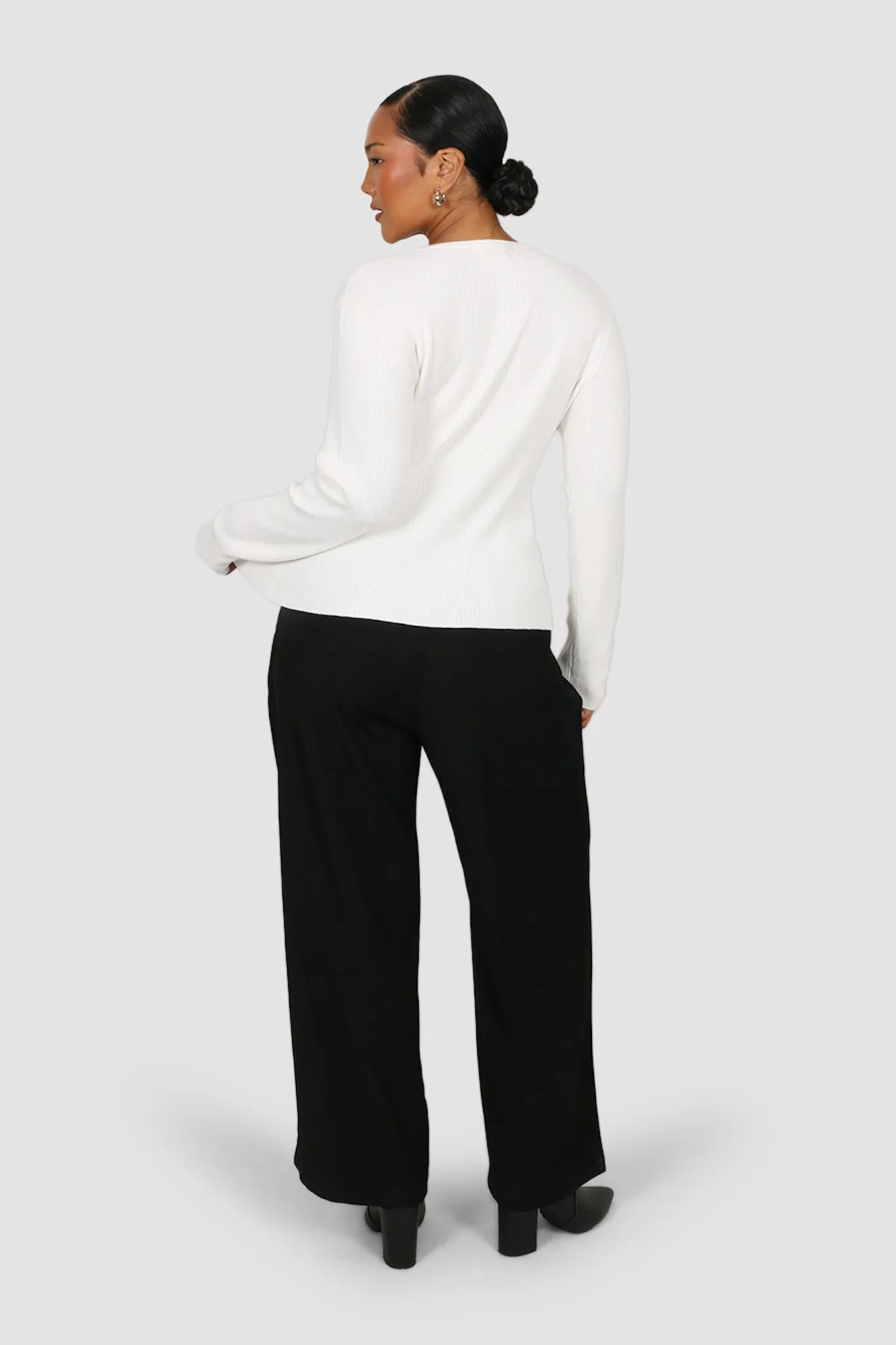 WREN RIB KNIT TOP WHITE sold by FAYT The Label product image thumbnail 5