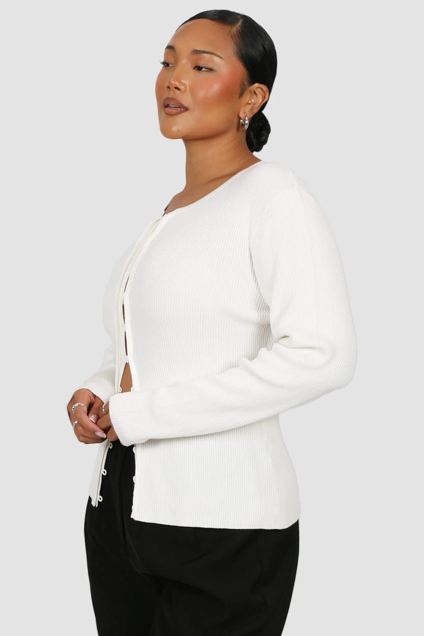 WREN RIB KNIT TOP WHITE sold by FAYT The Label product image thumbnail 4