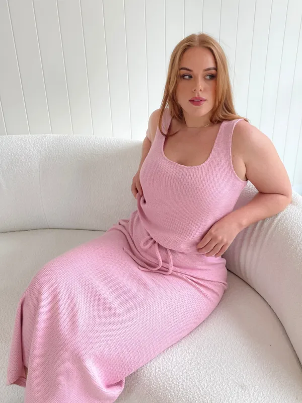 WINSLOW WAFFLE TOP PINK sold by FAYT The Label