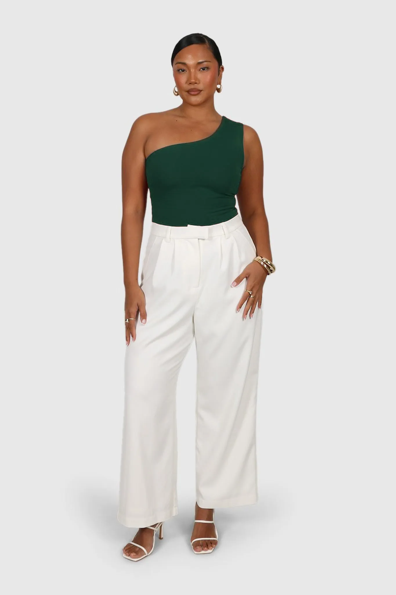 SULLIVAN ONE SHOULDER TOP DEEP GREEN sold by FAYT The Label product image thumbnail 5