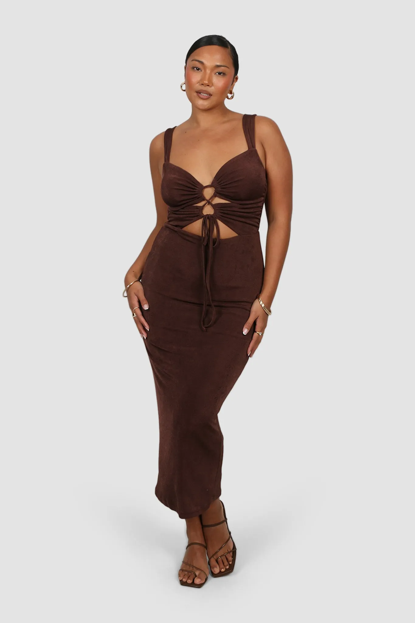 SASCHA DRESS ESPRESSO sold by FAYT The Label