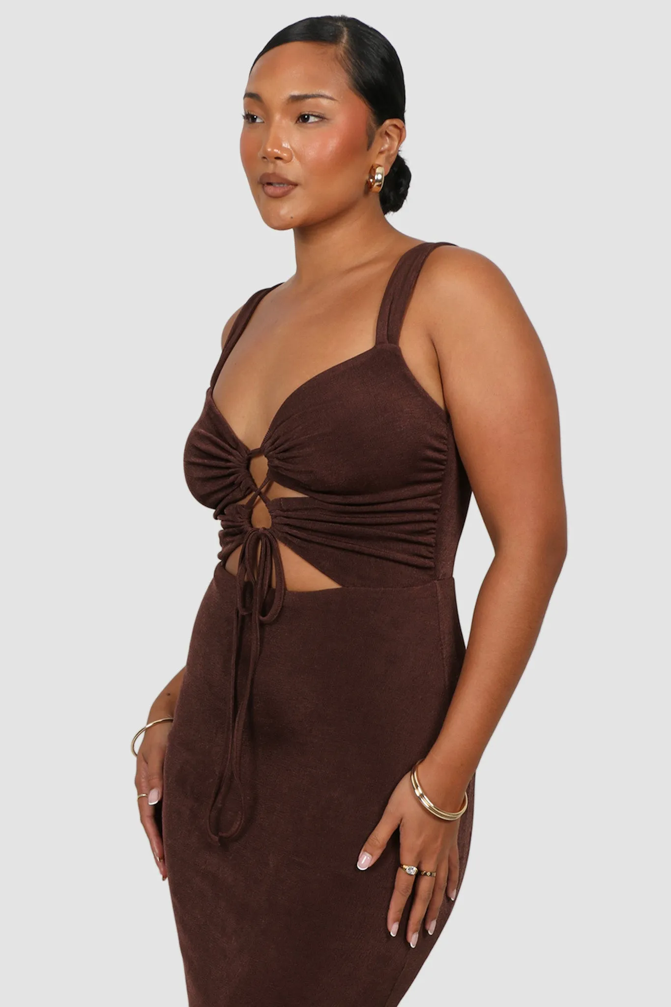 SASCHA DRESS ESPRESSO sold by FAYT The Label product image thumbnail 5