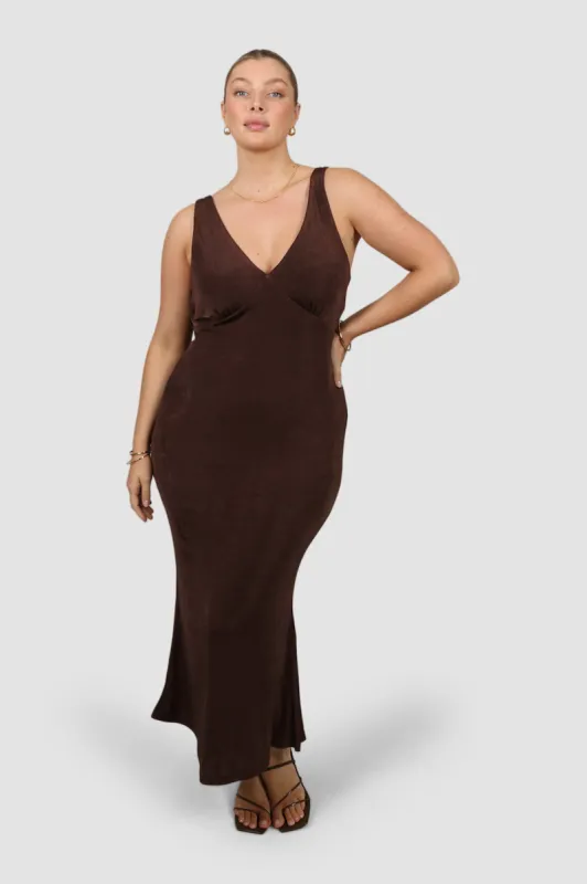 NATALIA DRESS ESPRESSO sold by FAYT The Label