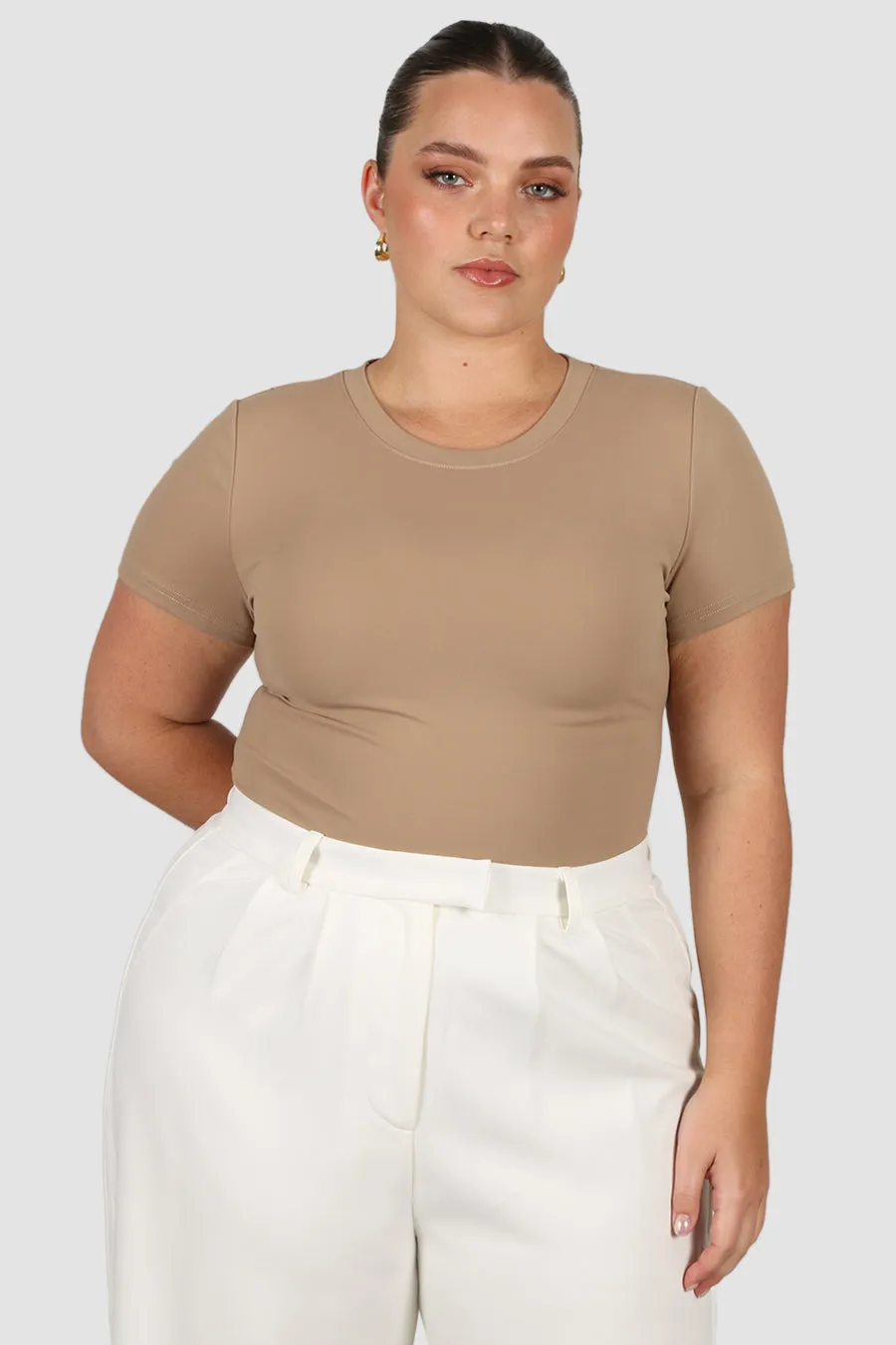 S/S BODYSUIT COFFEE sold by FAYT The Label product image thumbnail 3