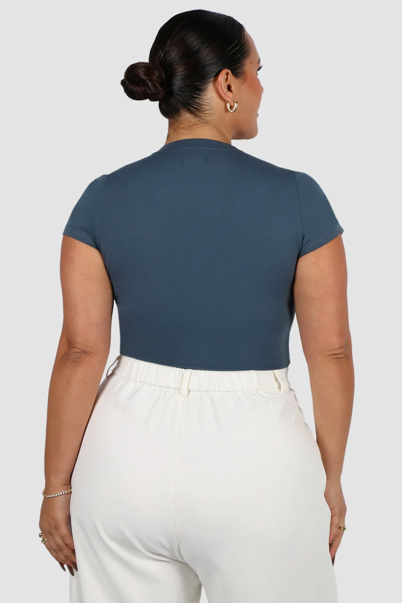 LIGHT BUTTERY TEE DEEP OCEAN sold by FAYT The Label product image thumbnail 3