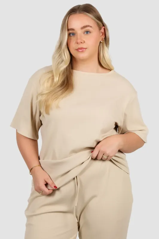 NOLYN RIB TEE VANILLA sold by FAYT The Label