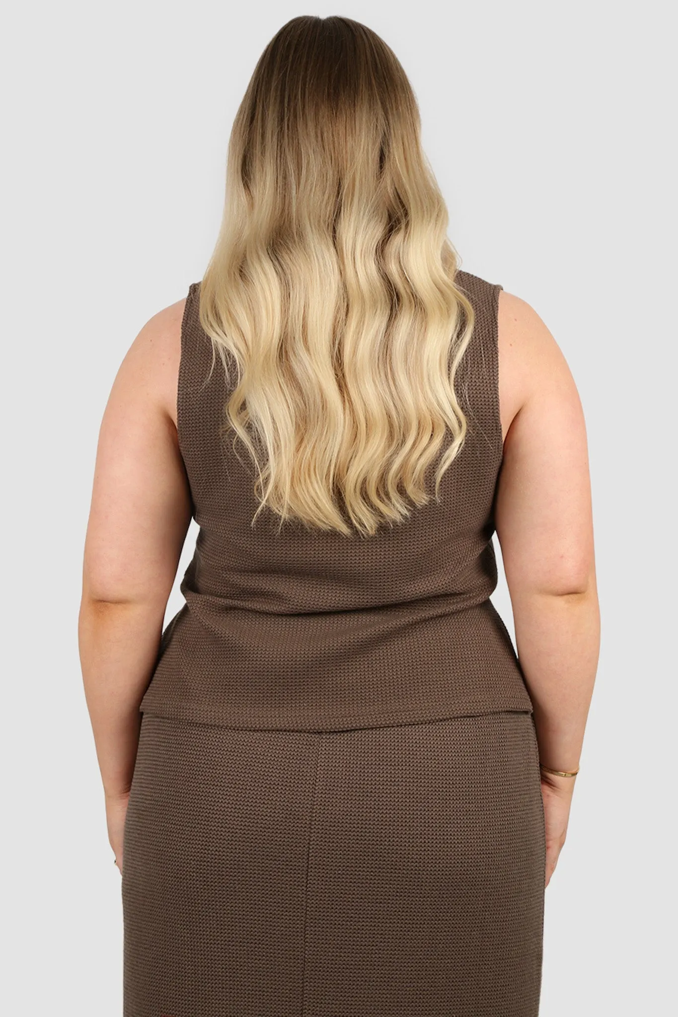 EVIE WAFFLE TOP MOCHA sold by FAYT The Label product image thumbnail 3