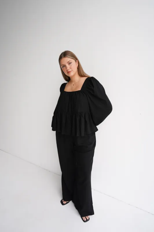 ELARA TOP BLACK sold by FAYT The Label