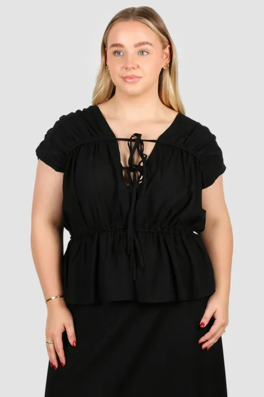 ZADIE TOP BLACK sold by FAYT The Label