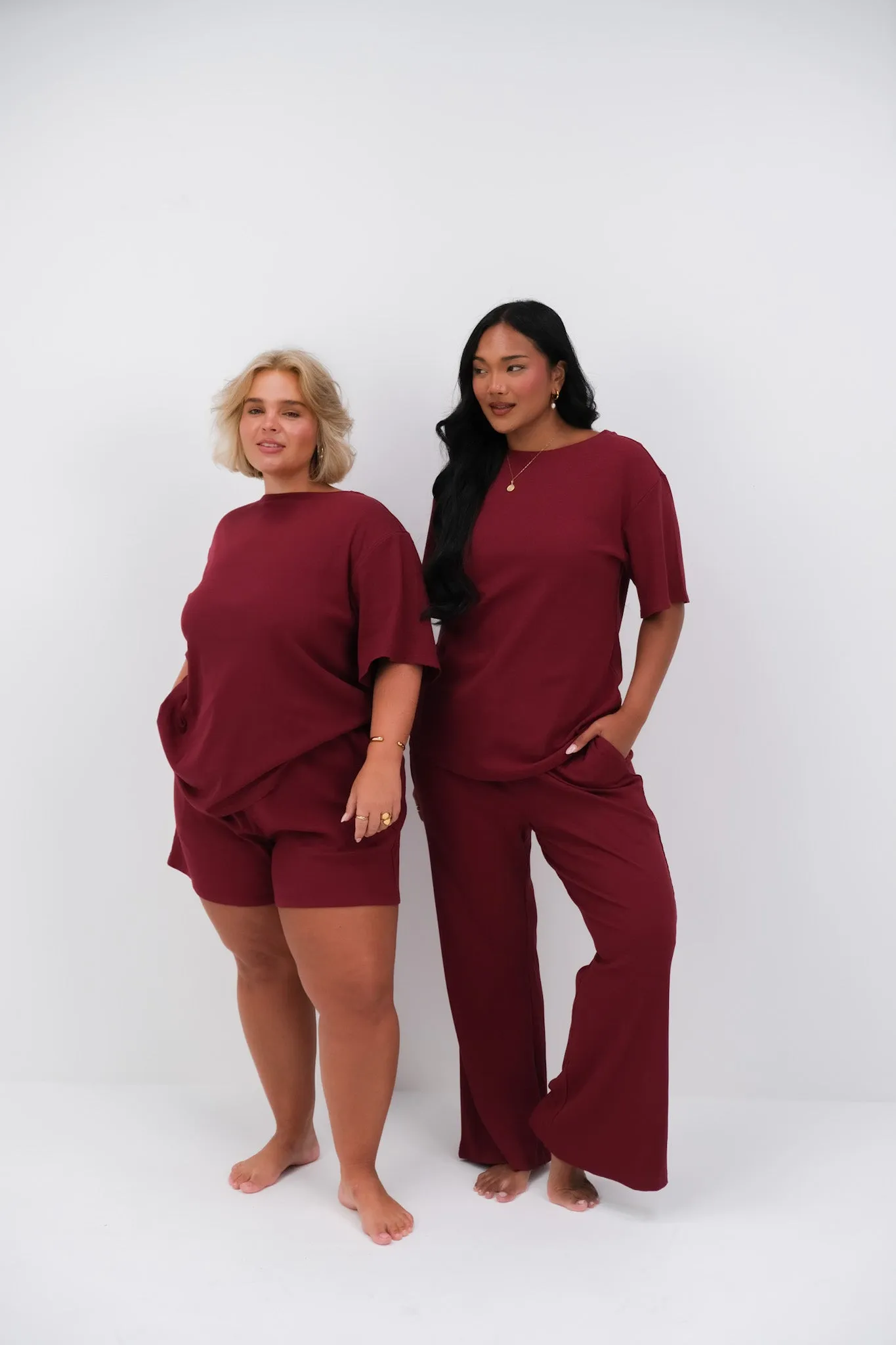 NOLYN RIB TEE WINE sold by FAYT The Label