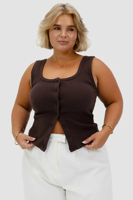 BECKER TOP CHOCOLATE sold by FAYT The Label