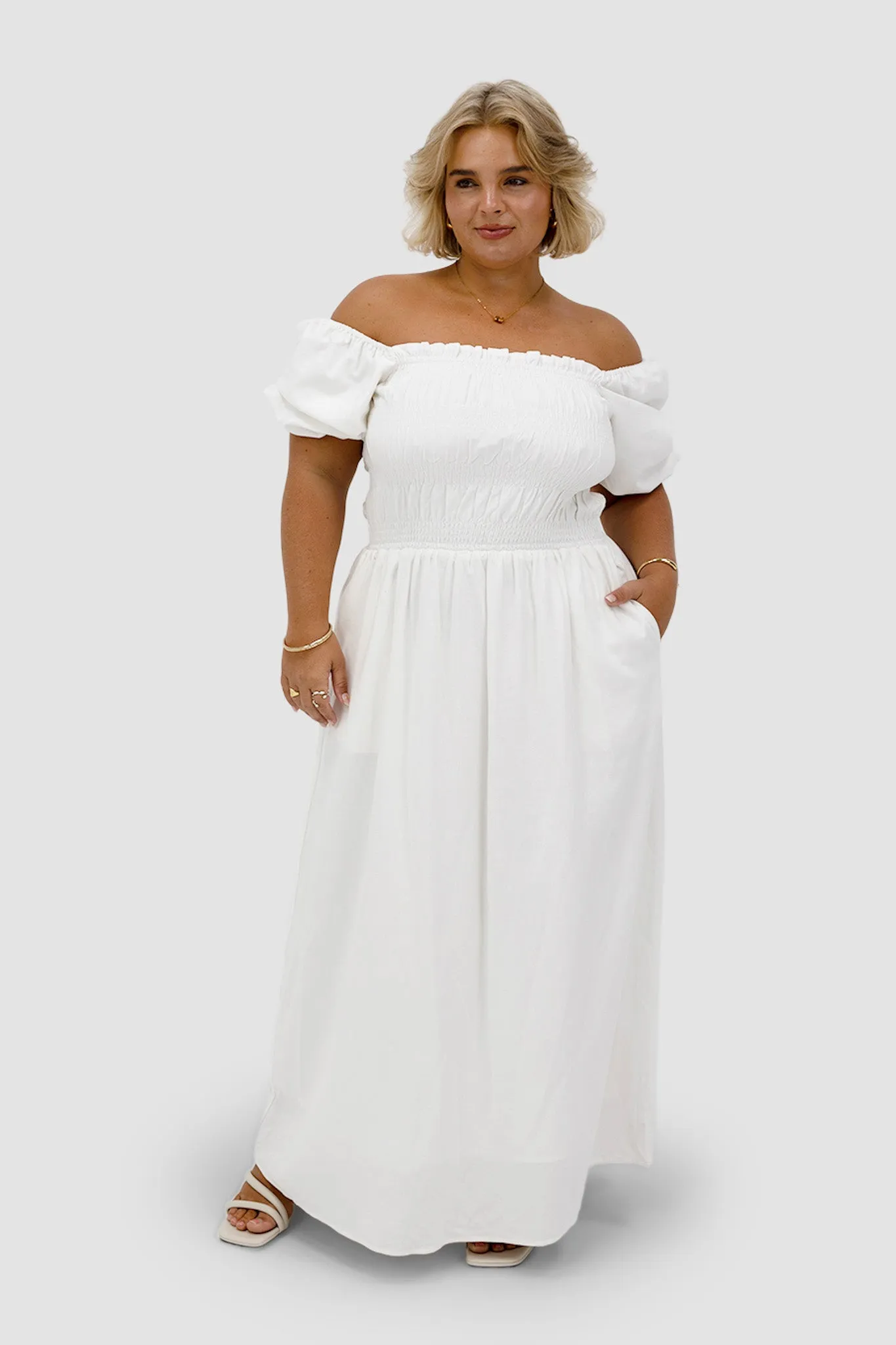 ISMAE MAXI DRESS WHITE sold by FAYT The Label product image thumbnail 2