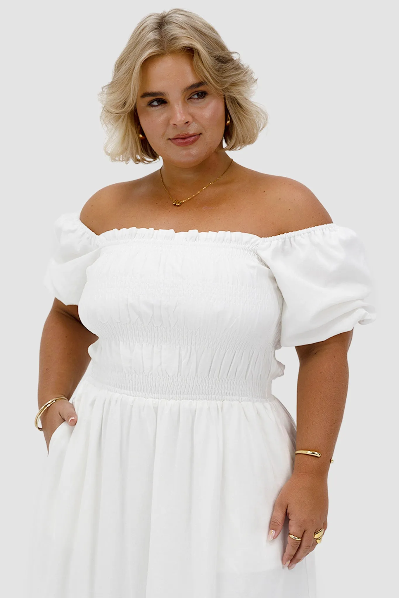 ISMAE MAXI DRESS WHITE sold by FAYT The Label product image thumbnail 5