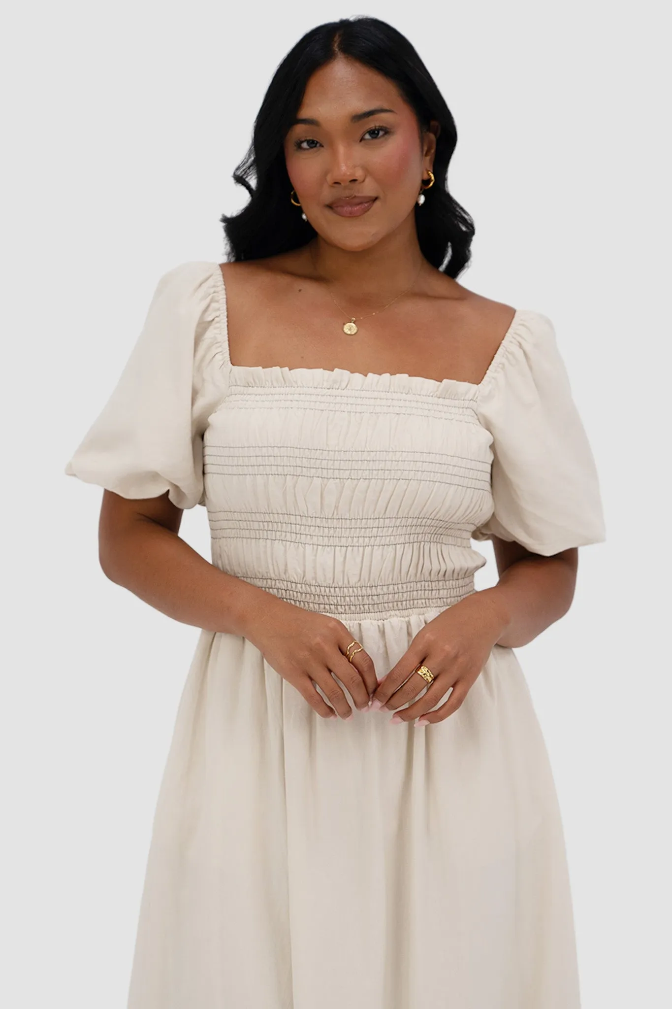 ISMAE MAXI DRESS NEUTRAL sold by FAYT The Label product image thumbnail 4