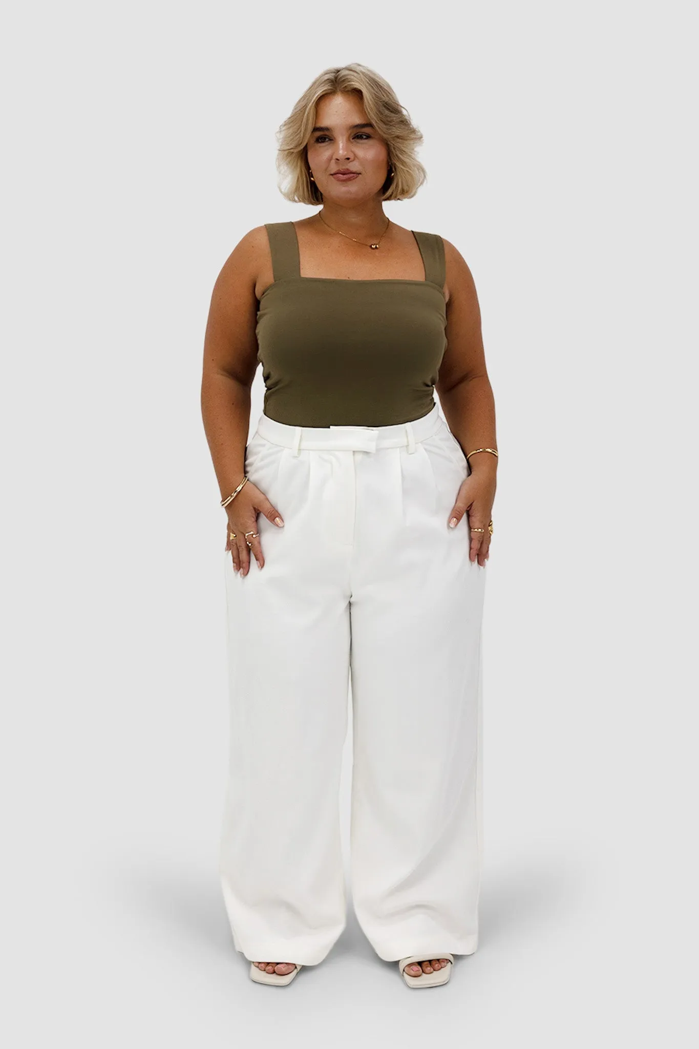 QUINN TOP OLIVE sold by FAYT The Label product image thumbnail 2