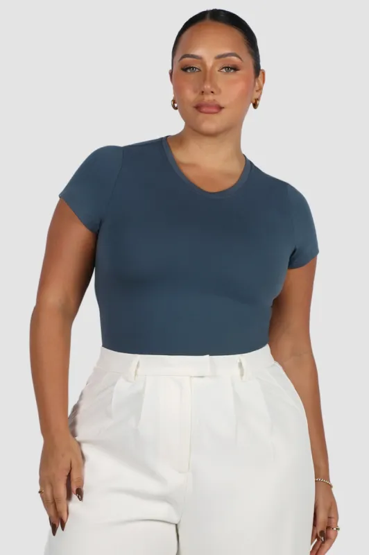 FB SALE - LIGHT BUTTERY TEE DEEP OCEAN SIZE 10 sold by FAYT The Label