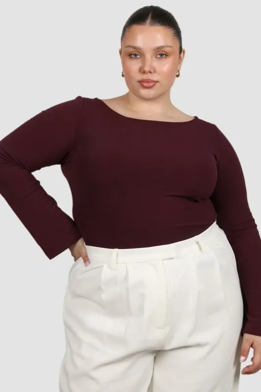 DAKOTA RIBBED TOP WINE sold by FAYT The Label