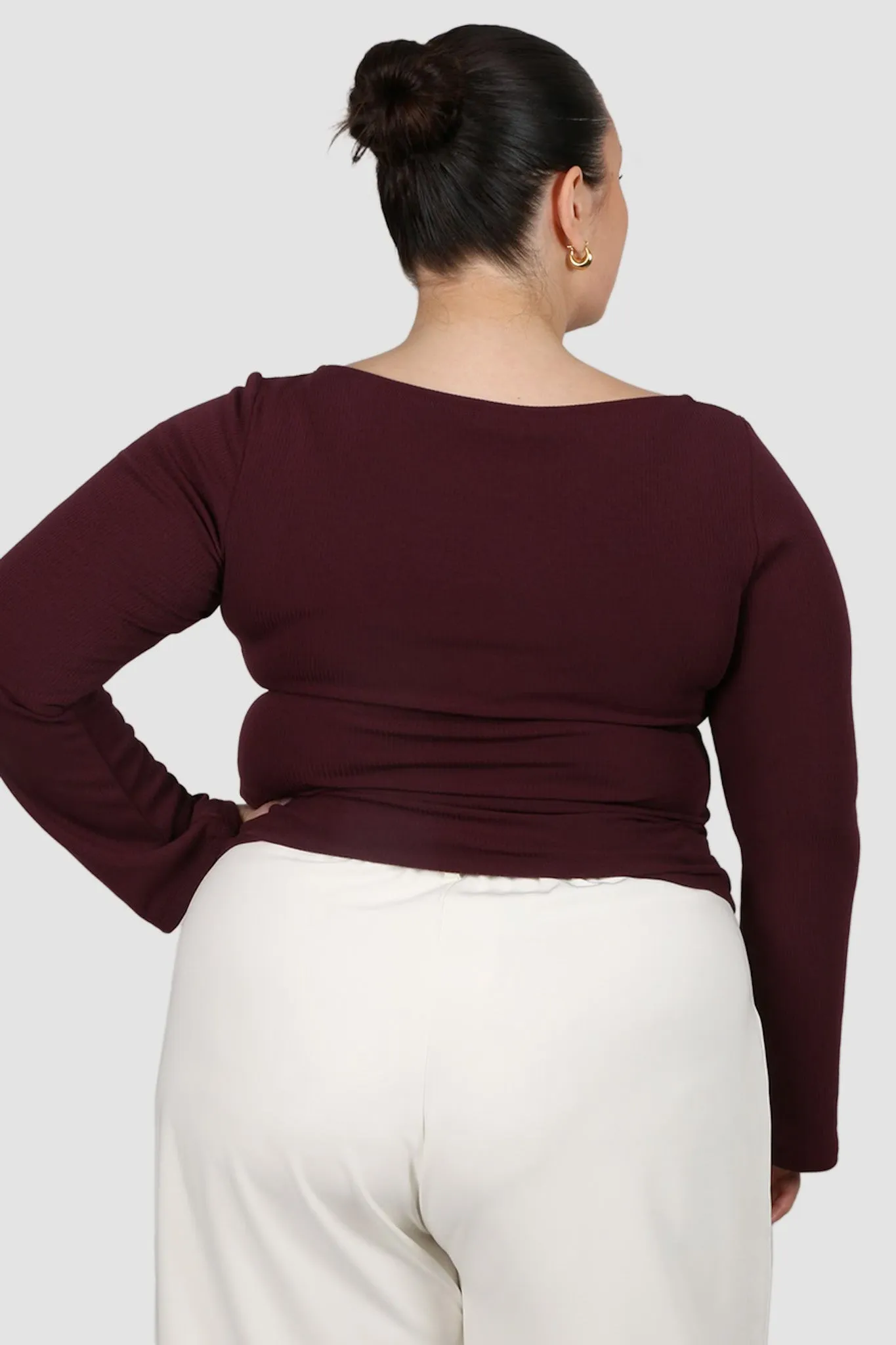 DAKOTA RIBBED TOP WINE sold by FAYT The Label product image thumbnail 2