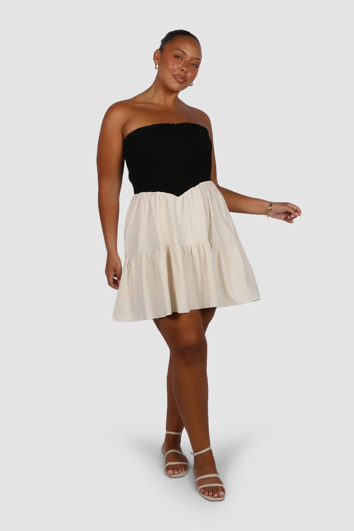 RYLIN DRESS NEUTRAL/BLACK sold by FAYT The Label product image thumbnail 2
