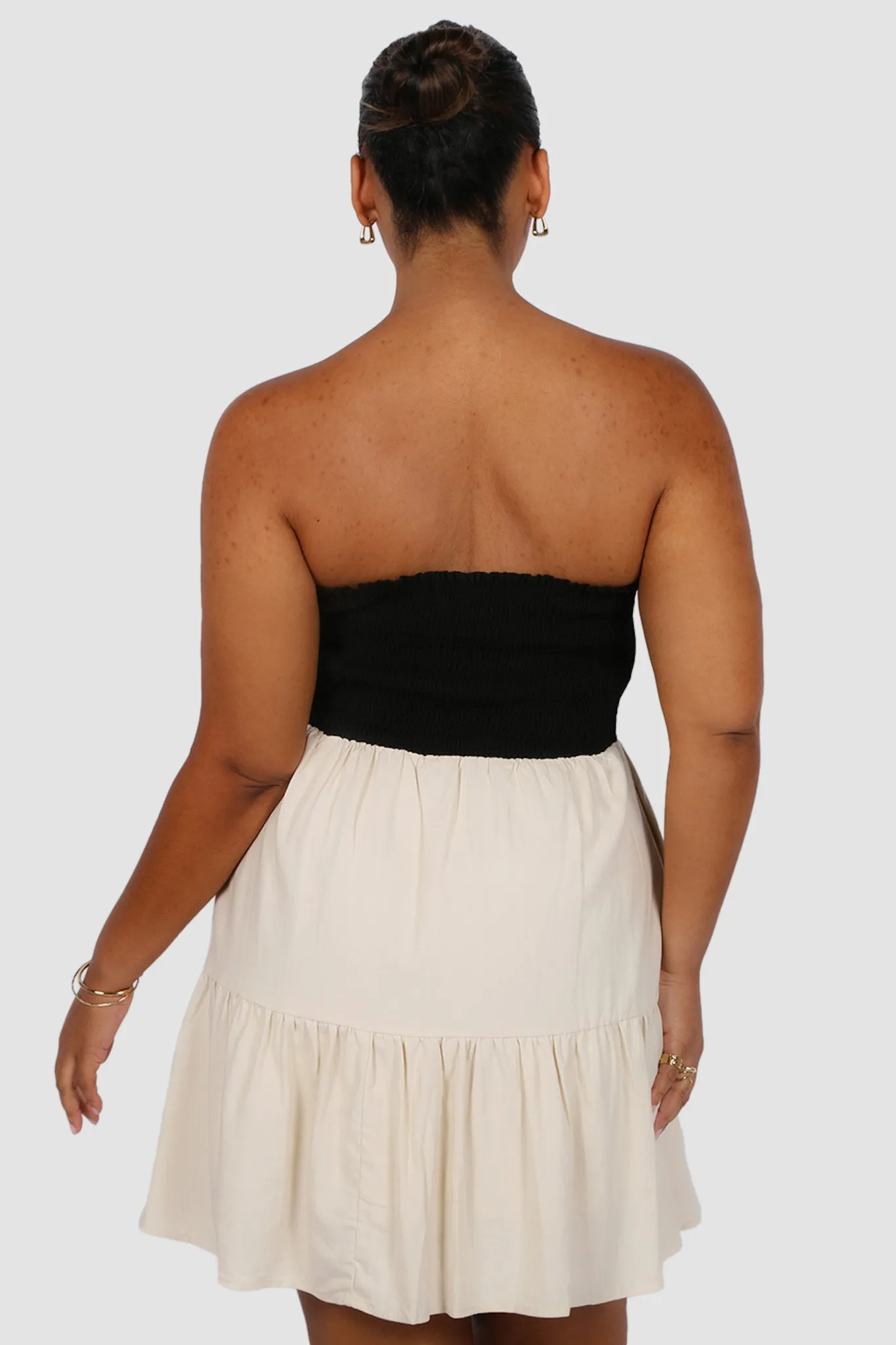 RYLIN DRESS NEUTRAL/BLACK sold by FAYT The Label product image thumbnail 4